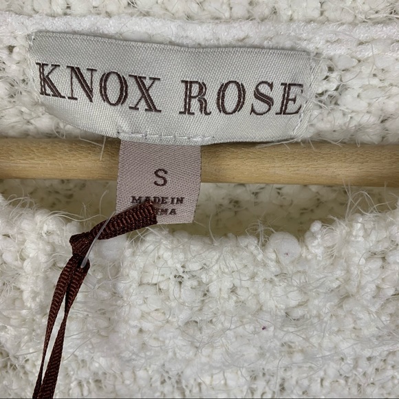 #1 Knox Rose Red Crewneck Colorblock Pullover Knit Long Sleeve Sweater Small - Picture 6 of 6